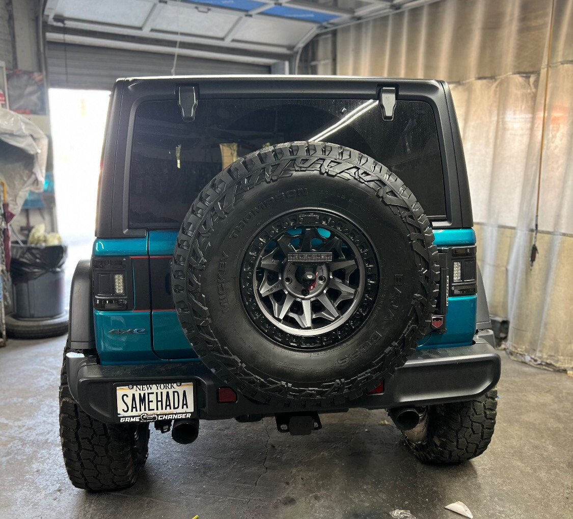 2024 Jeep Wrangler Rubicon with Mickey Thompson Baja Boss A/T tires and Fuel Covert wheels