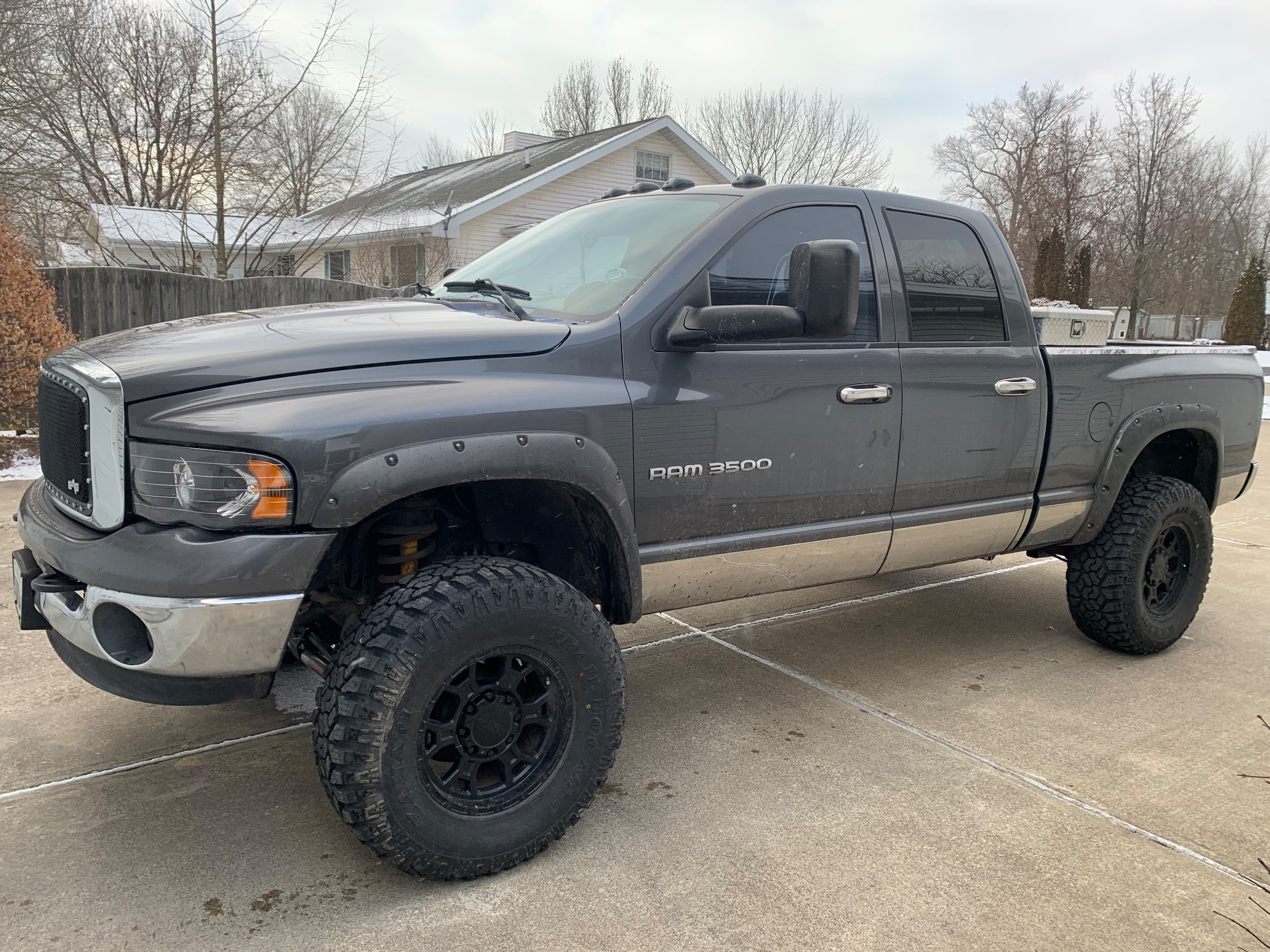 Dodge Ram 3500 with Kanati Trail Hog tires and Street Dirt Track Suspension Lift