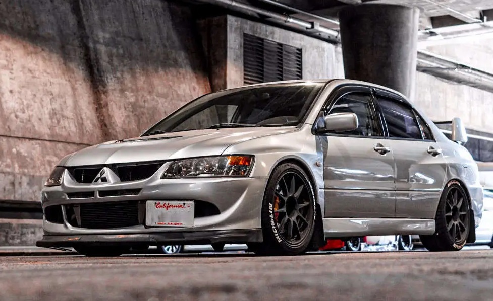 2004 Mitsubishi Lancer Evolution with WedsSport TC105n wheels