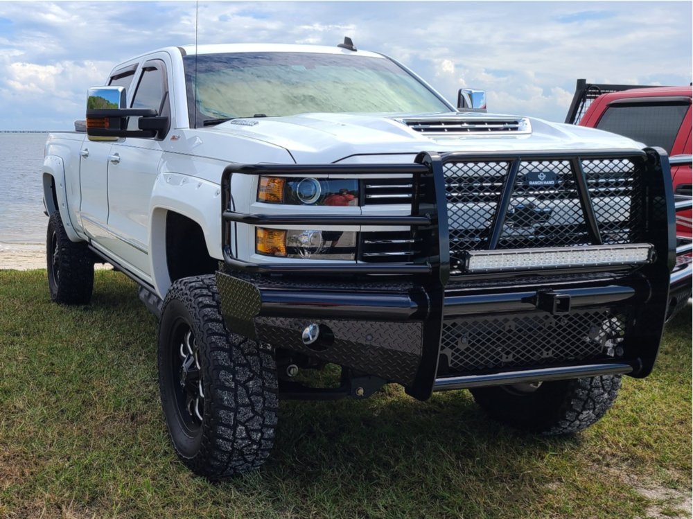 2019 Chevy Silverado 2500 HD with Mayhem Warrior wheels and Mickey Thompson Baja Boss A/T tires