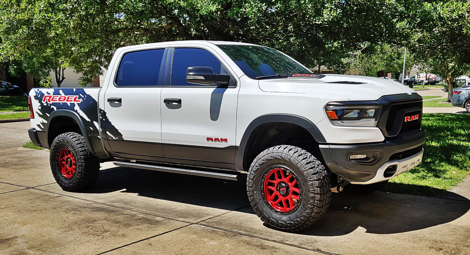 2020 Ram 1500 Rebel with KMC KM544 wheels and Zone Suspension Lift
