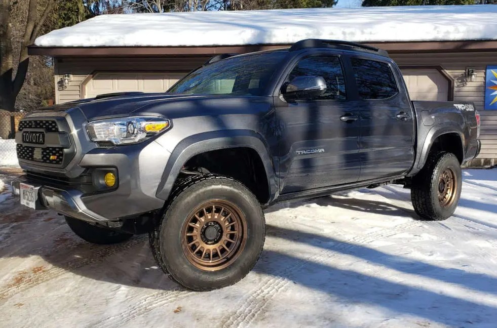 2023 Toyota Tacoma with BLack Rhino Aliso wheels and Cooper Discoverer At3 tires