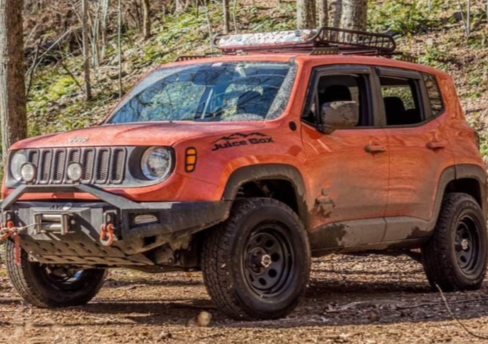 2018 Jeep Renegade Sport with Goodyear Wrangler Trailrunner AT tires and Vision Soft 8 wheels