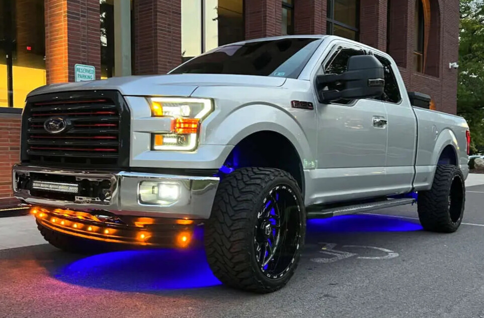 2017 Ford F-150 with TIS 544BM wheels and Rough Country Suspension Lift