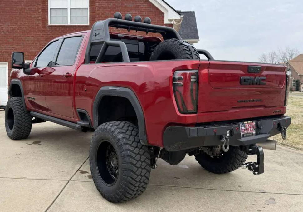 2025 GMC Sierra 2500 AT4 with Black Rhino Arsenal wheels and Maxxis Razr MT tires