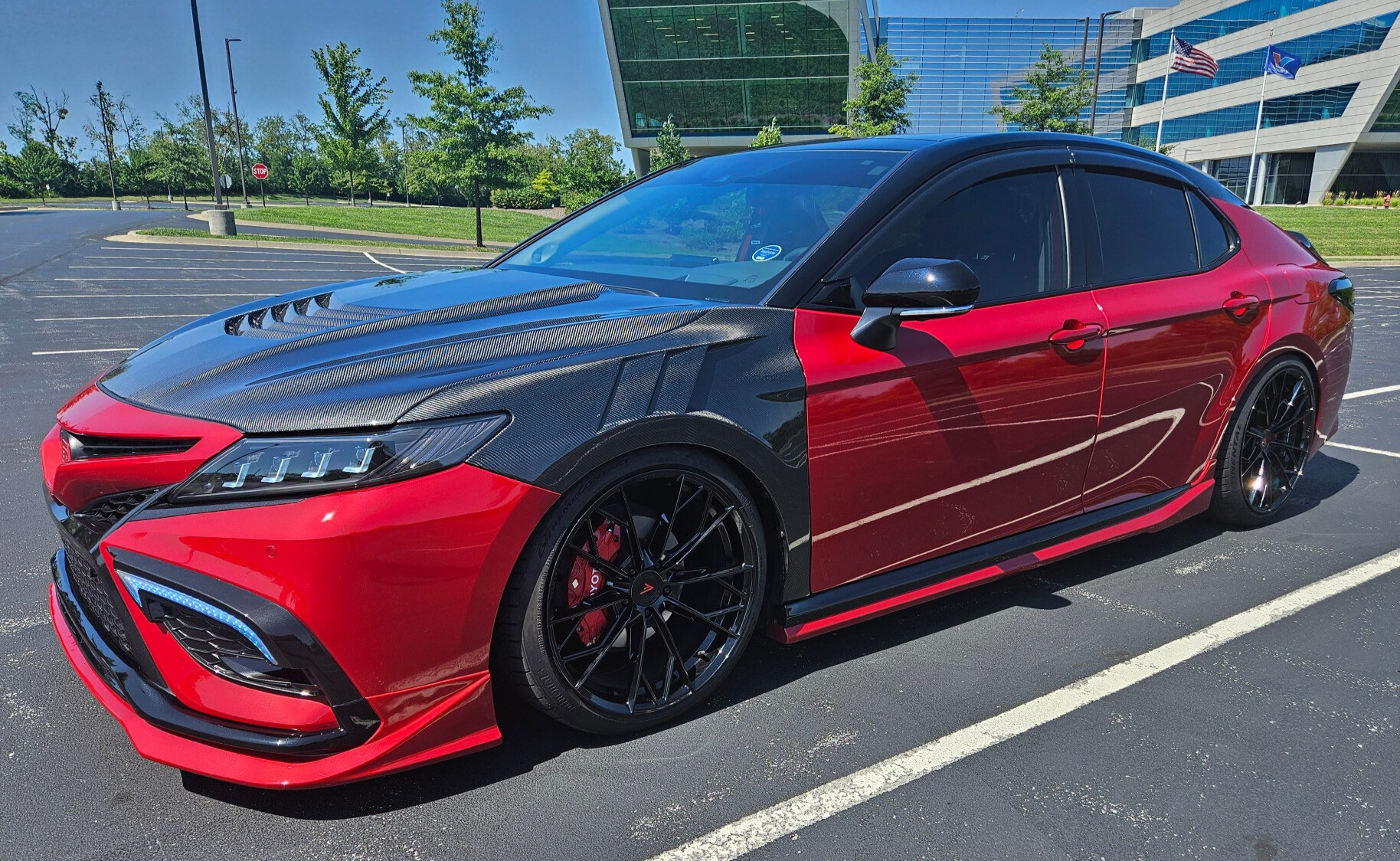 2024 Toyota Camry XSE with Ferrada F8 wheels and BC Racing Coilovers