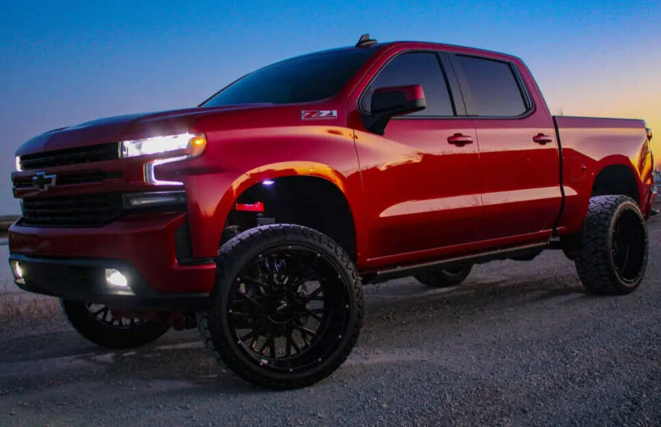 2020 Chevy Silverado with Vision Rocker wheels and Venom Power Terra Hunter RT tires