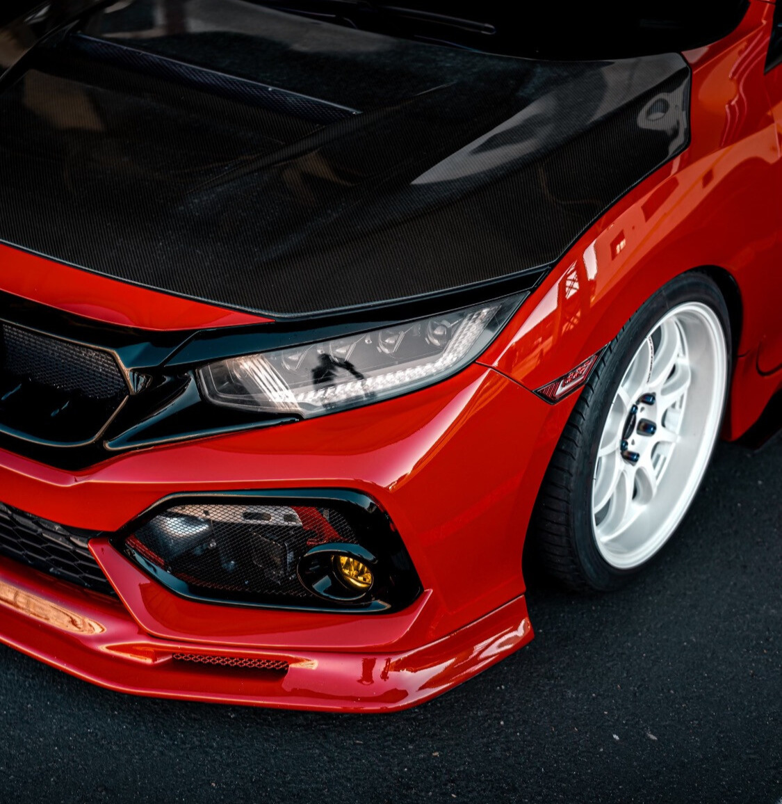 2020 Honda Civic Si with Work Emotion D9R wheels and D2 Racing Coilovers