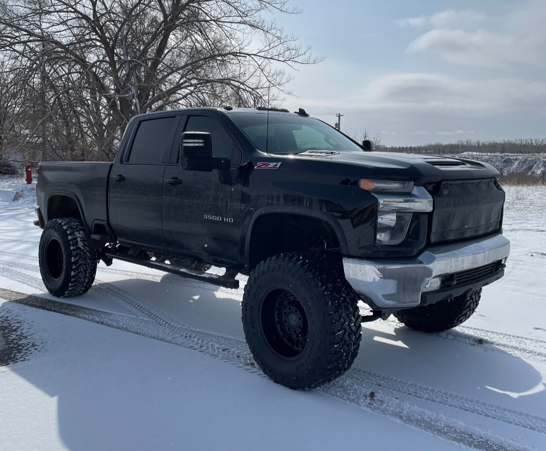 2022 Chevy Silverado 3500 with Black Rhino Arsenal wheels and Toyo Open Country M/T tires