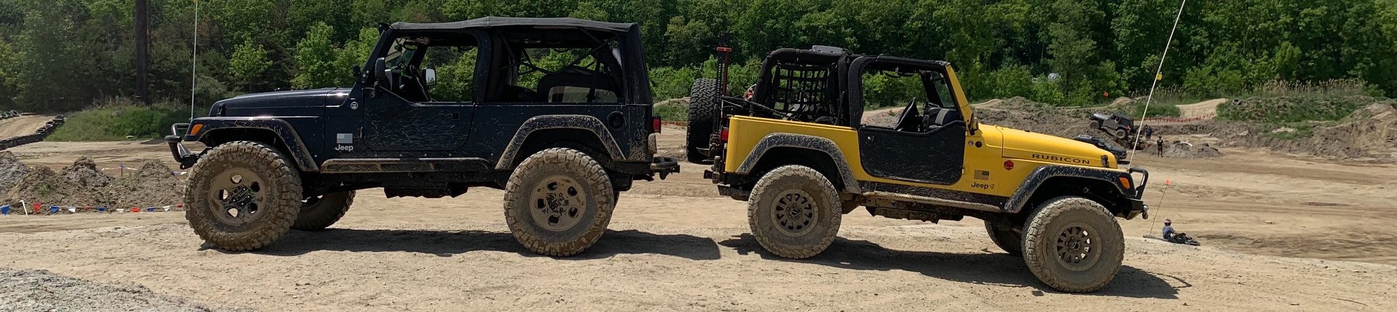 two jeep wrangler models back to back