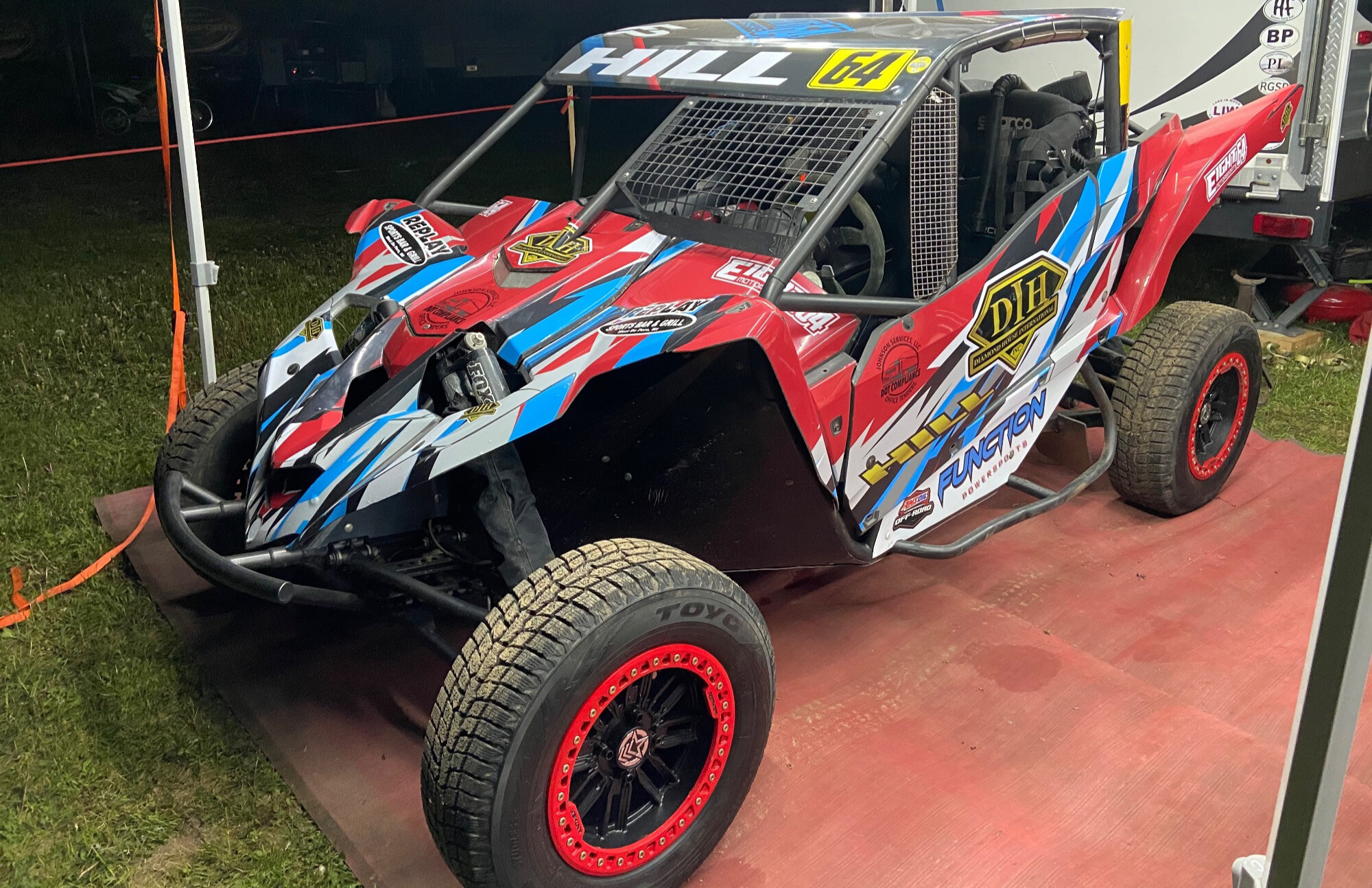 red beadlock wheels on utv