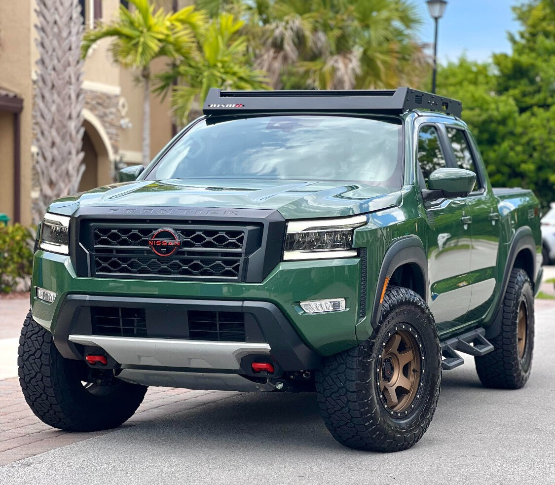 2023 Nissan Frontier Pro 4-X with Nitto Recon Grappler tires and Bilstein Suspension Lift