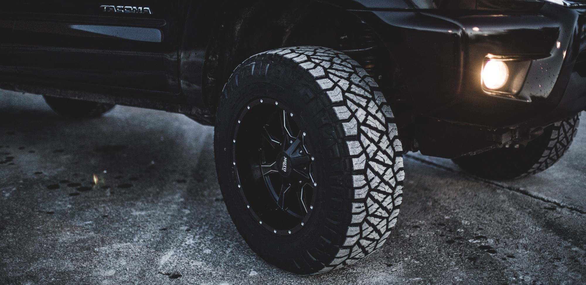 isolated view of toyota tacoma wheel