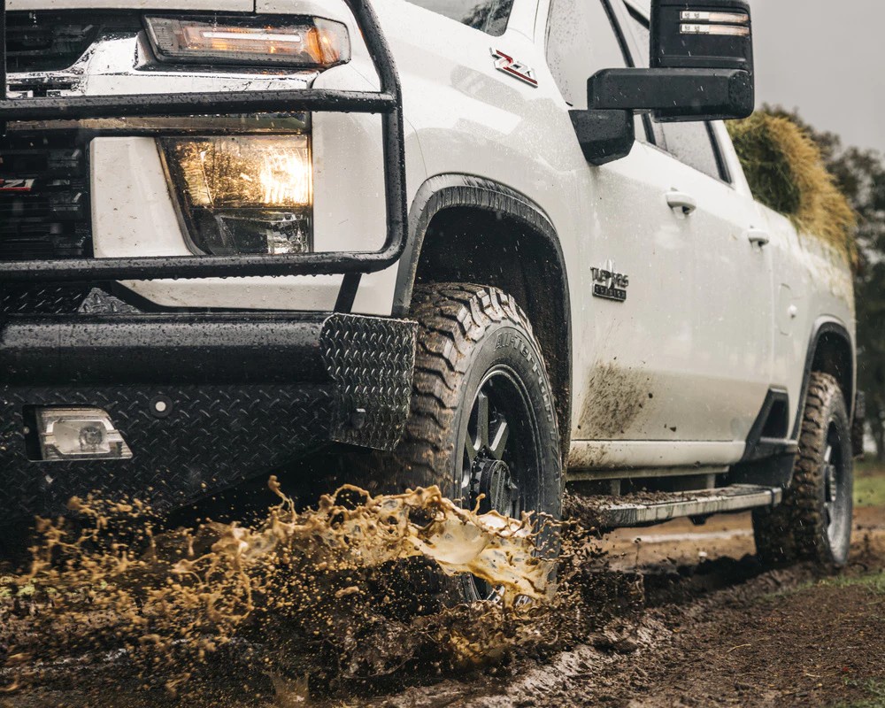BFG KO3 driving through mud
