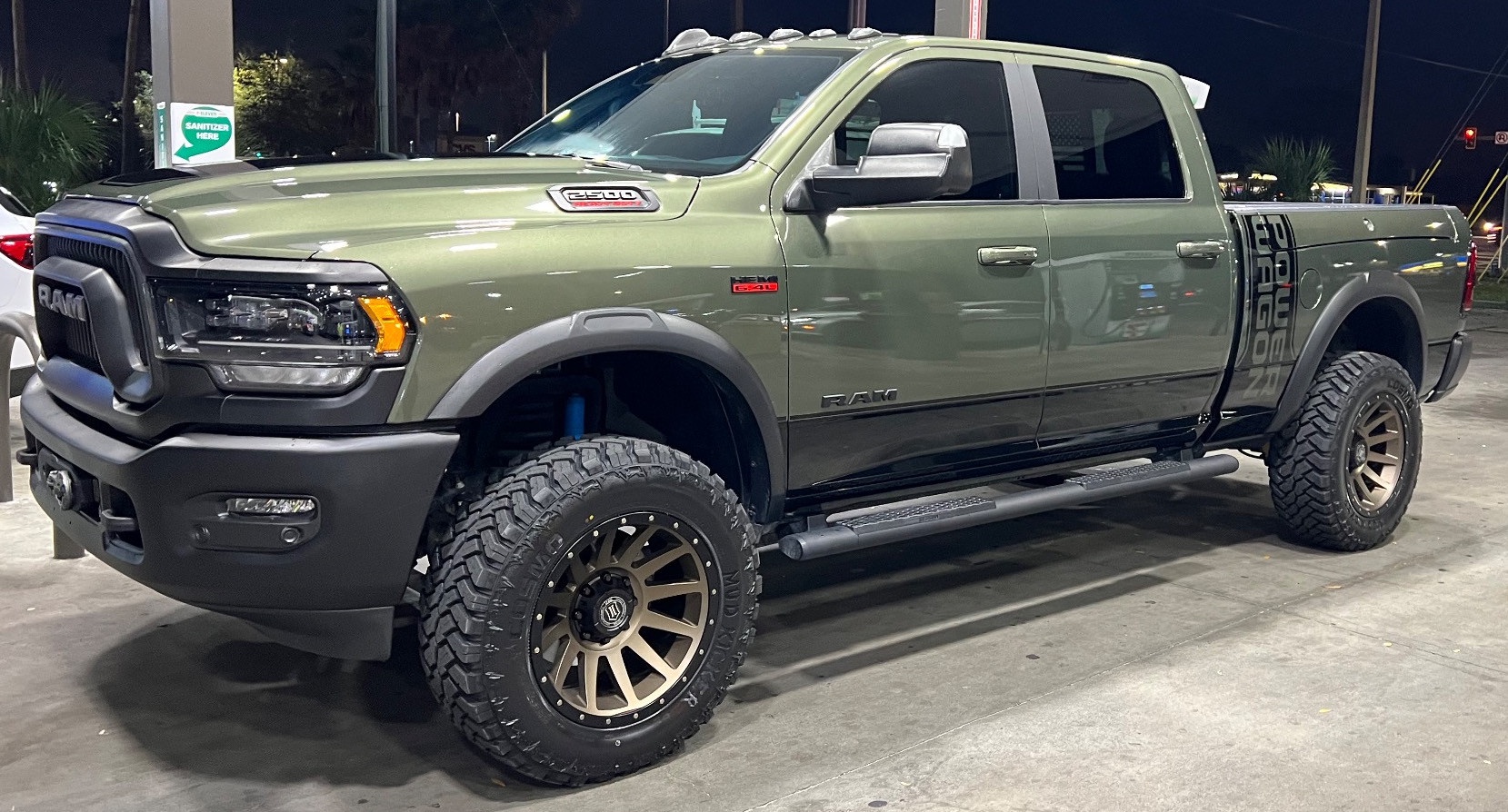 RAM power wagon at gas station