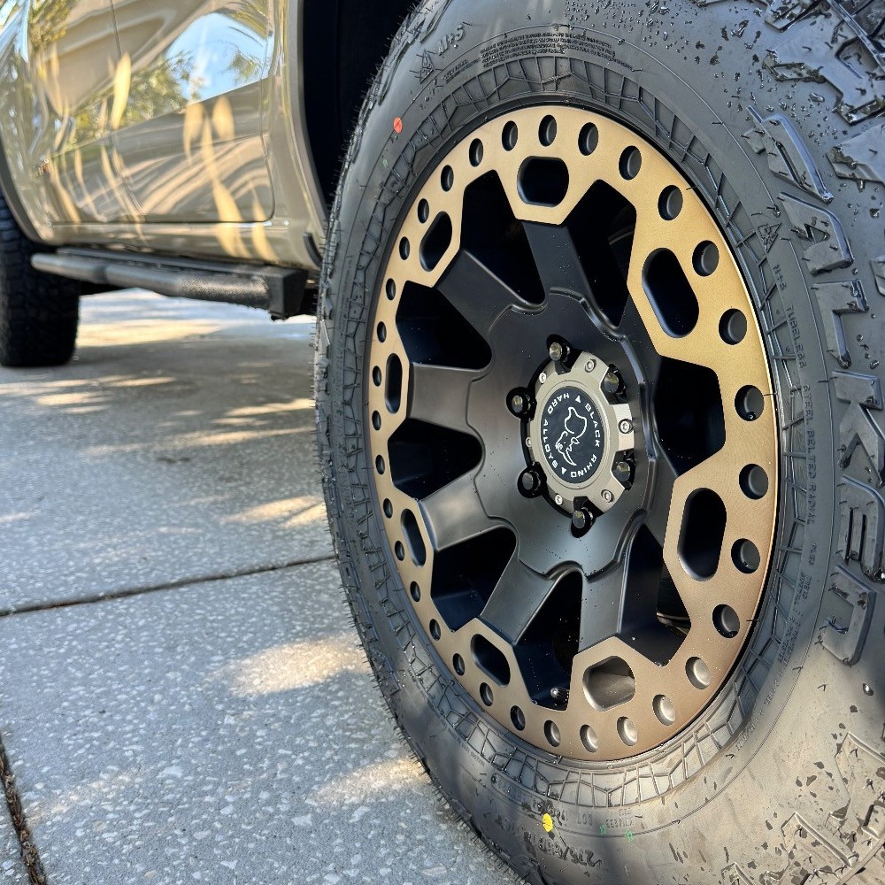 isolated view of gmc canyon wheels