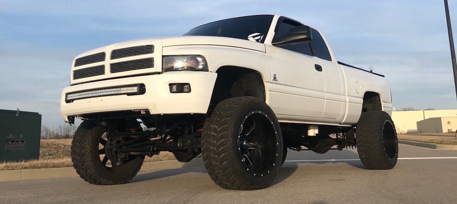 white dodge ram 2500 custom offsets