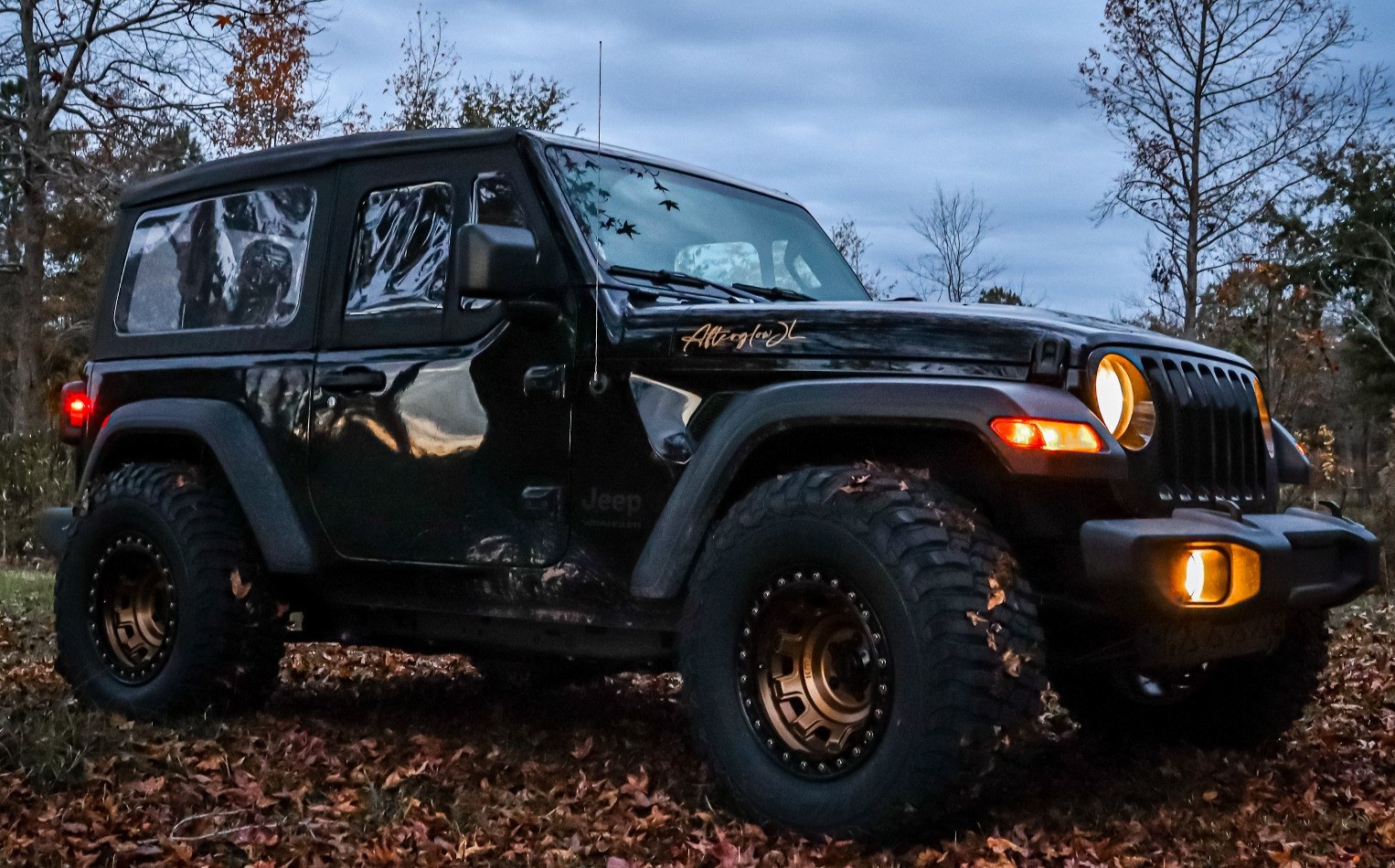 profile view of jeep wrangler