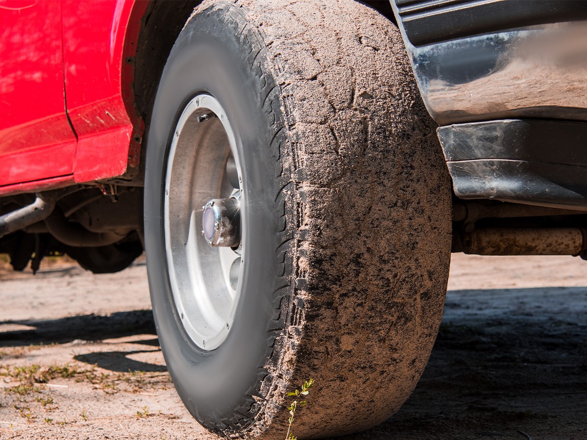 Sandy truck tire