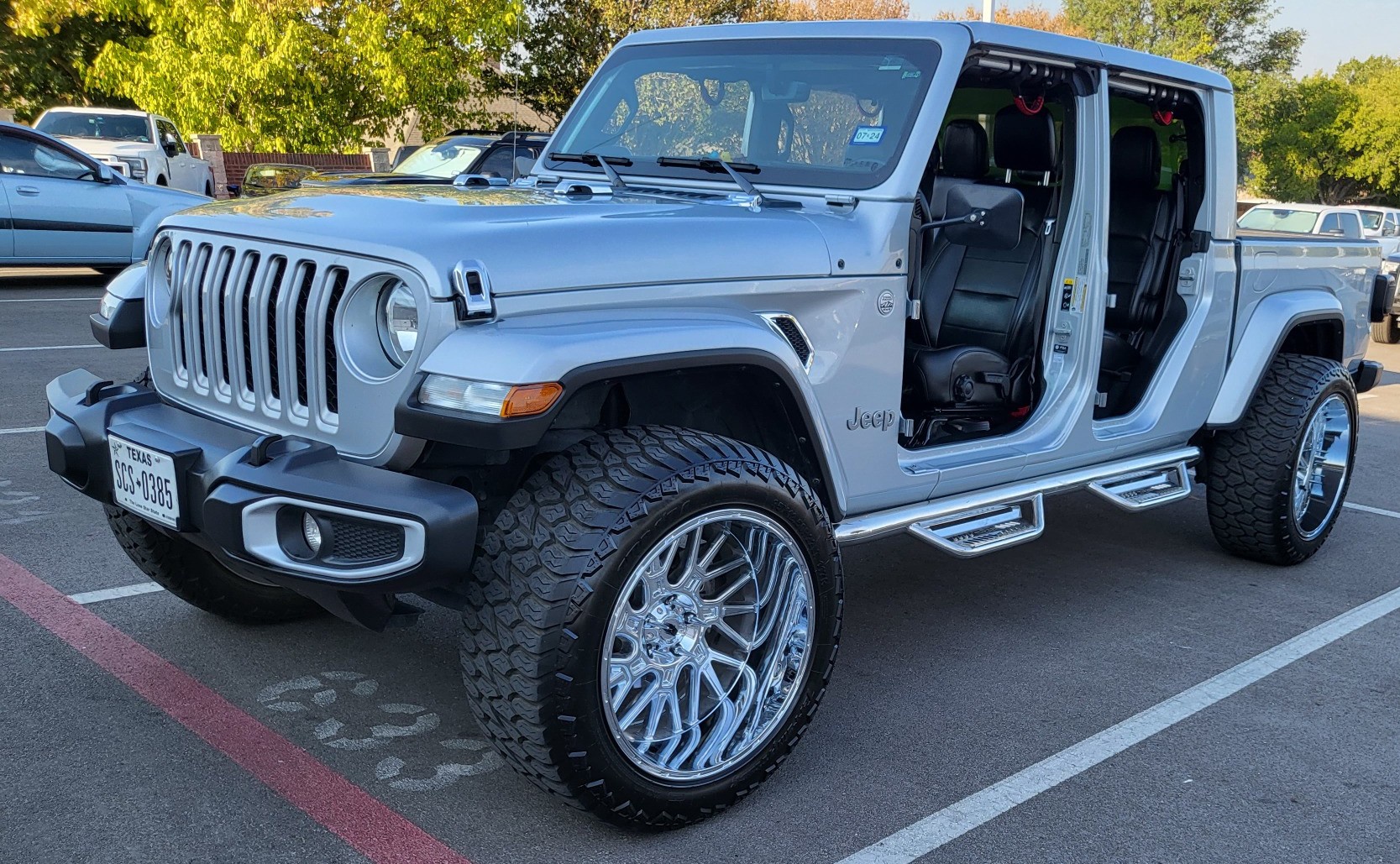 terrain attack at a on jeep in parking lot