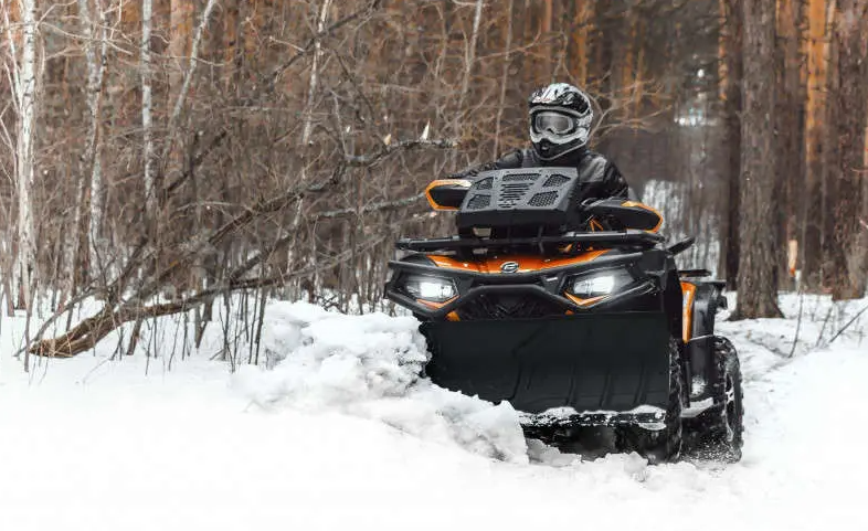 Rival plow kit on ATV