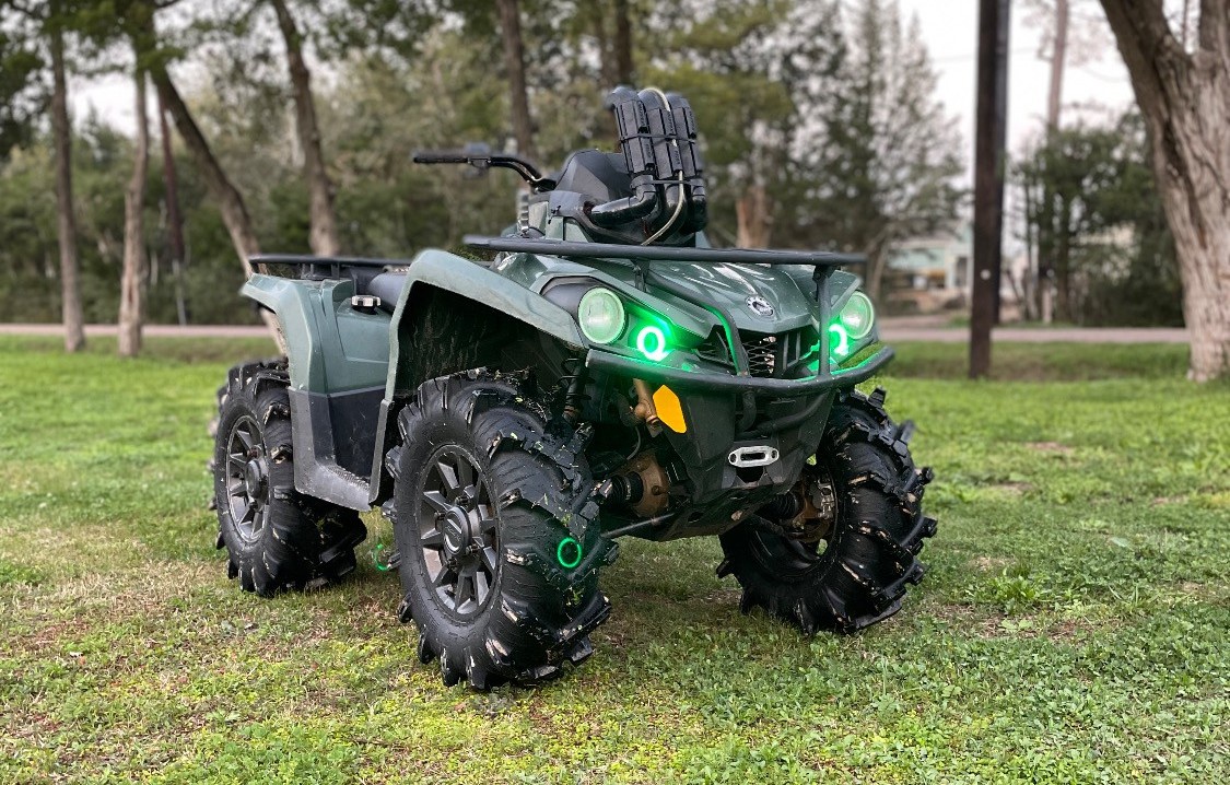 front view of green atv function powersports