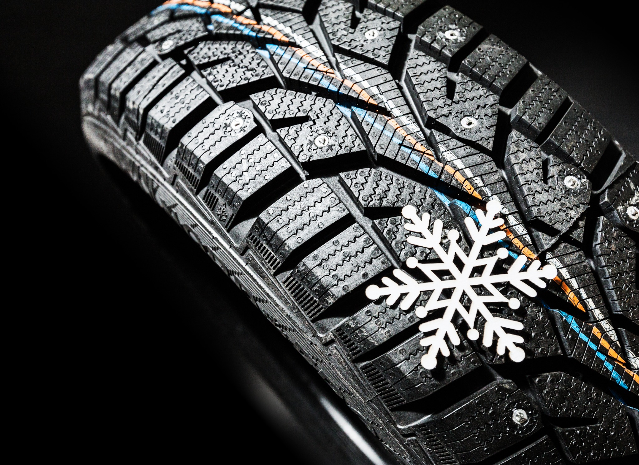 winter tire with snowflake
